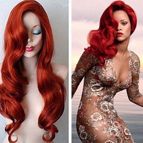 🧟‍♀️ Jessica Rabbit Red Halloween dressup Wig NWT - Picture 2 of 7
